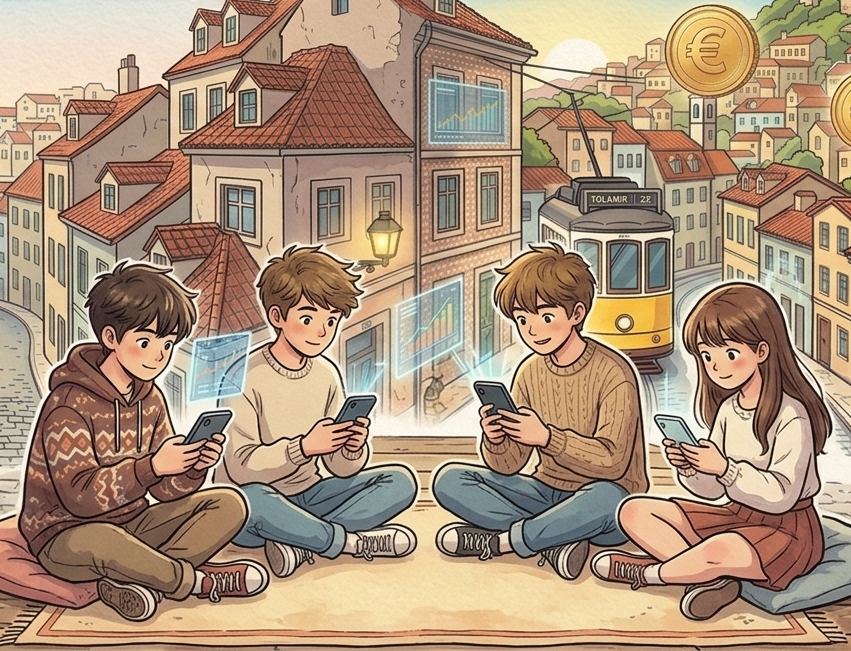 Group of diverse teenagers collaborating on digital tablets